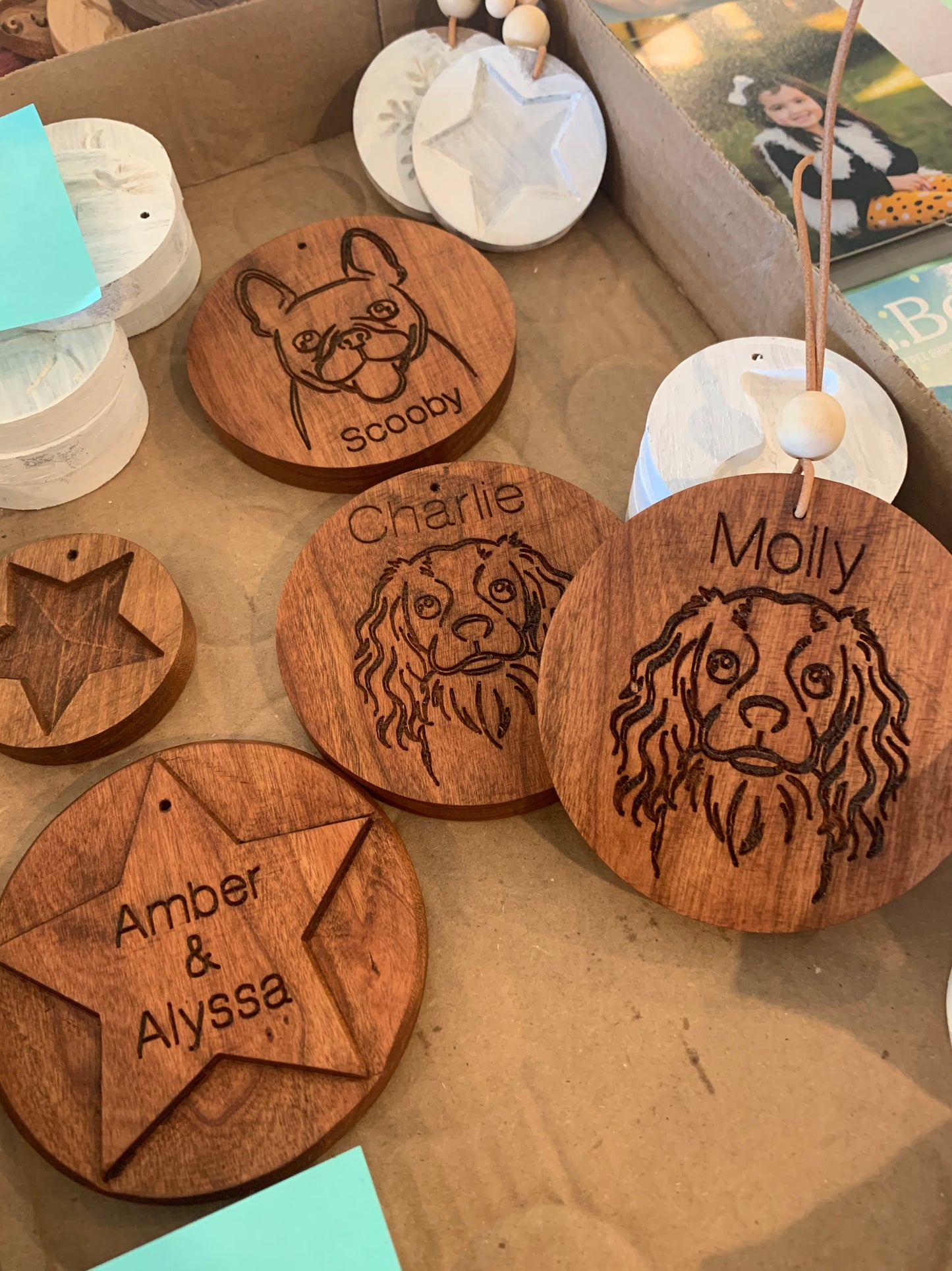Custom Made-to-order Wood Ornaments
