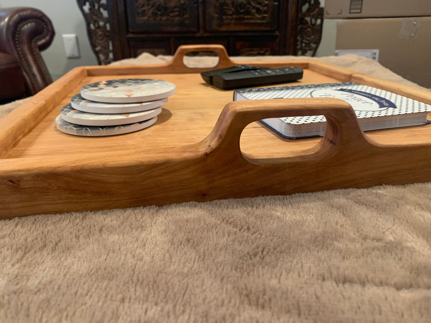Cherry Ottoman Tray