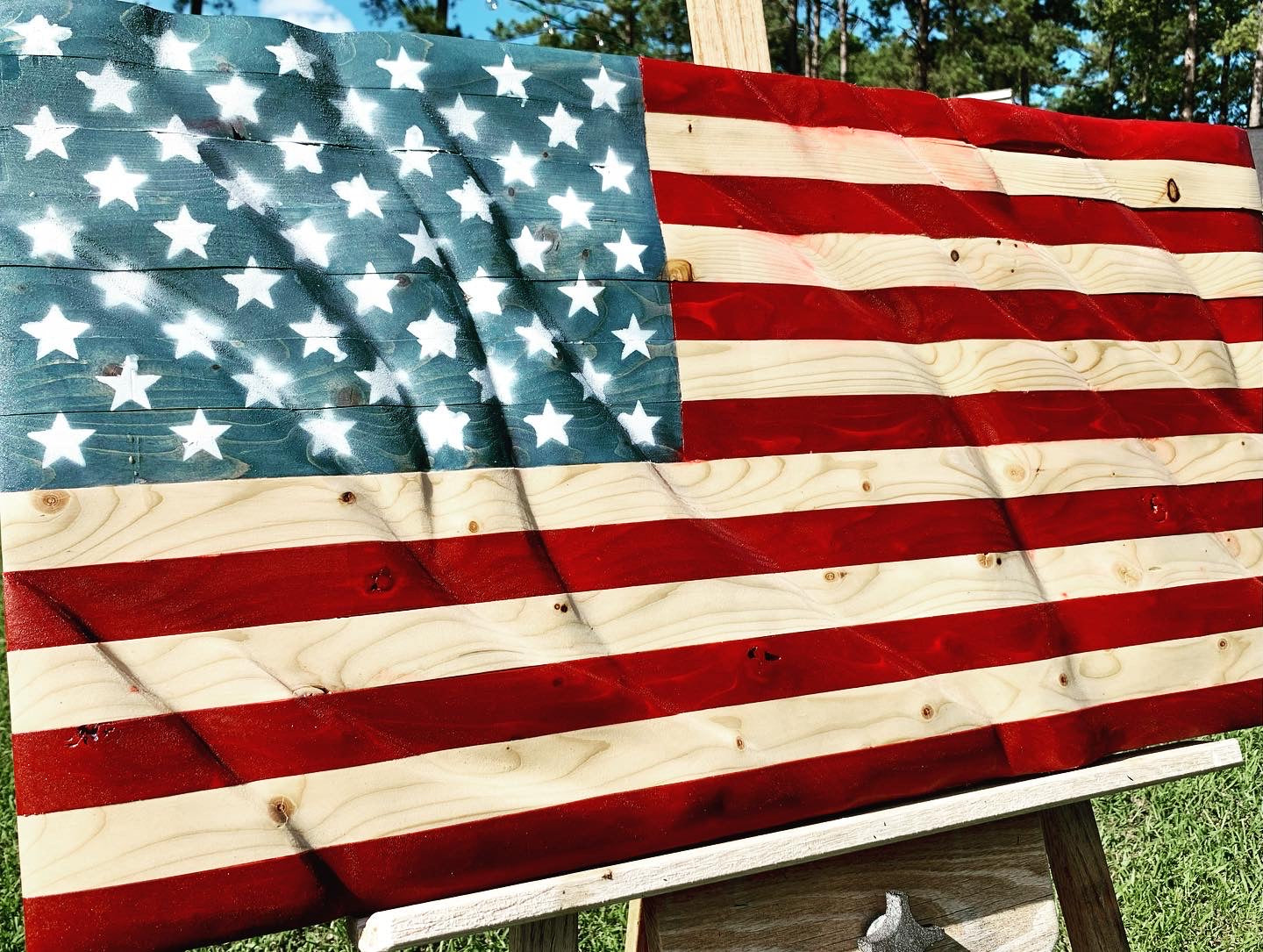 Rustic American Flag