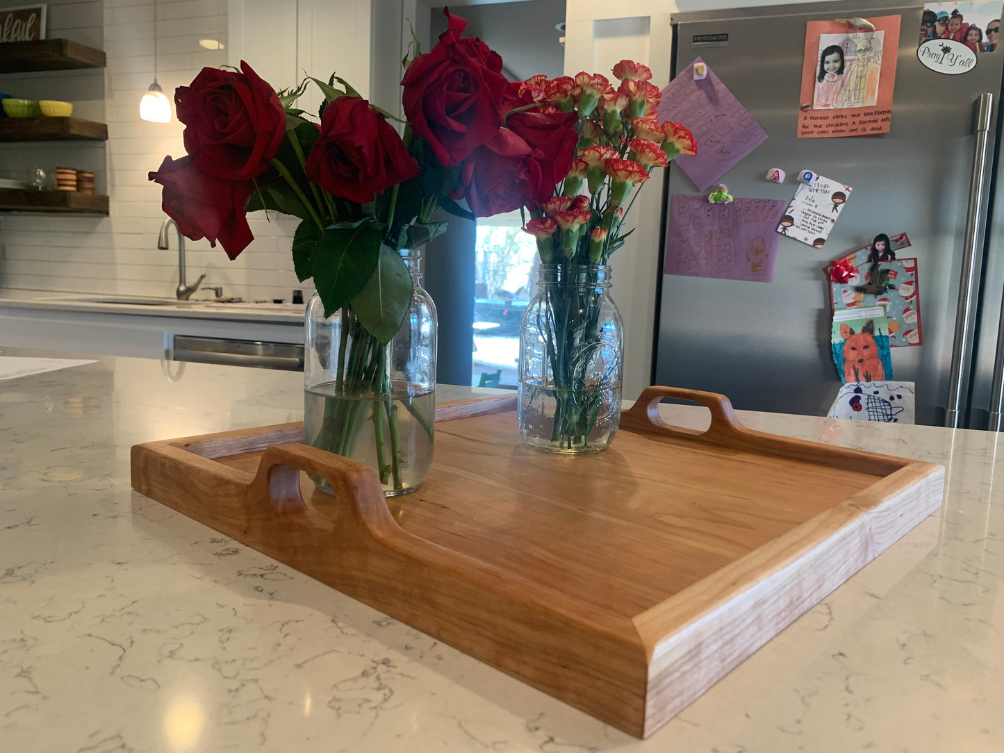 Cherry Ottoman Tray