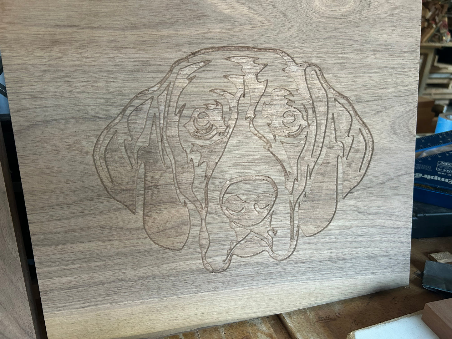 Dog Face Carving