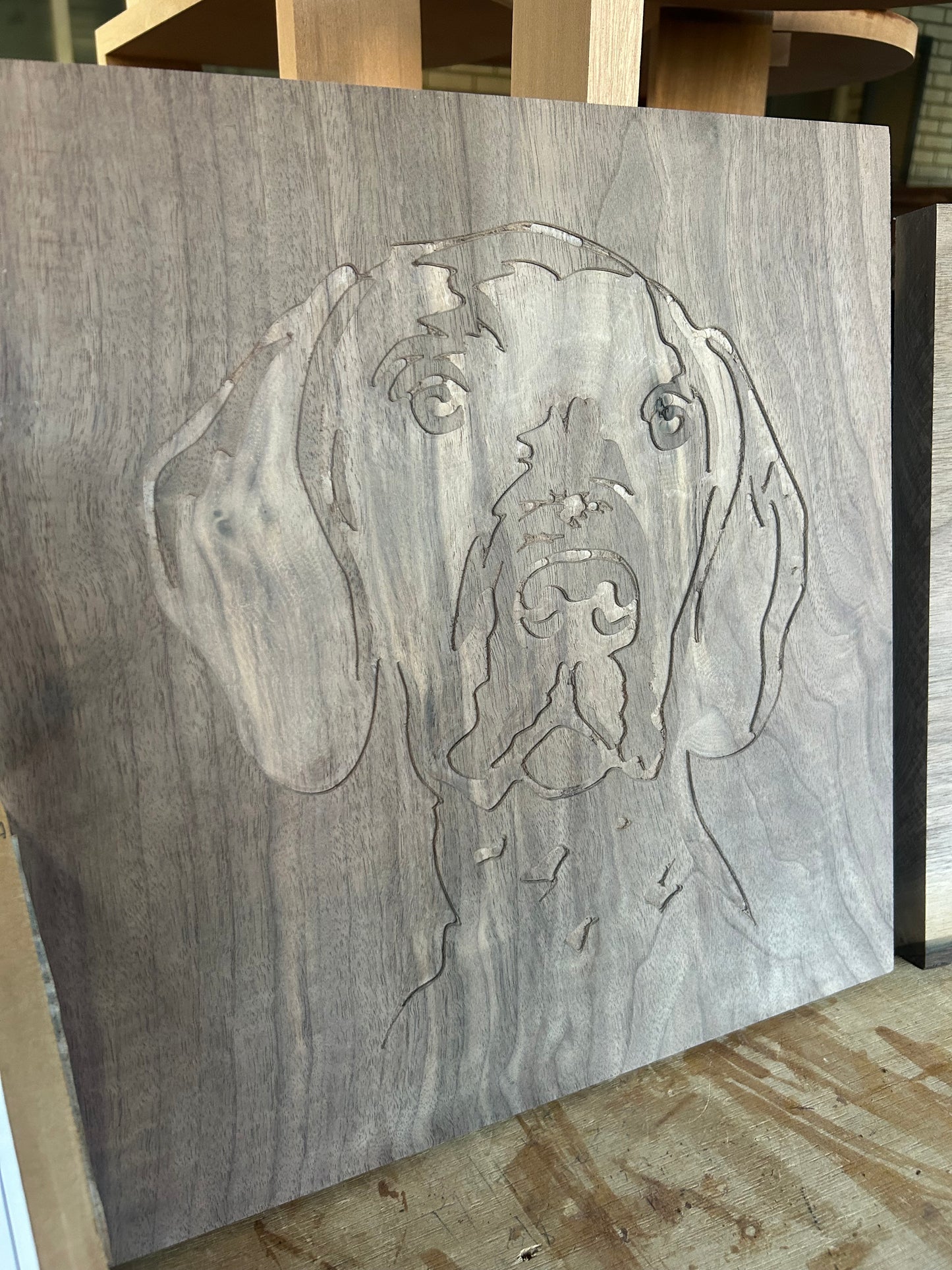 Dog Face Carving