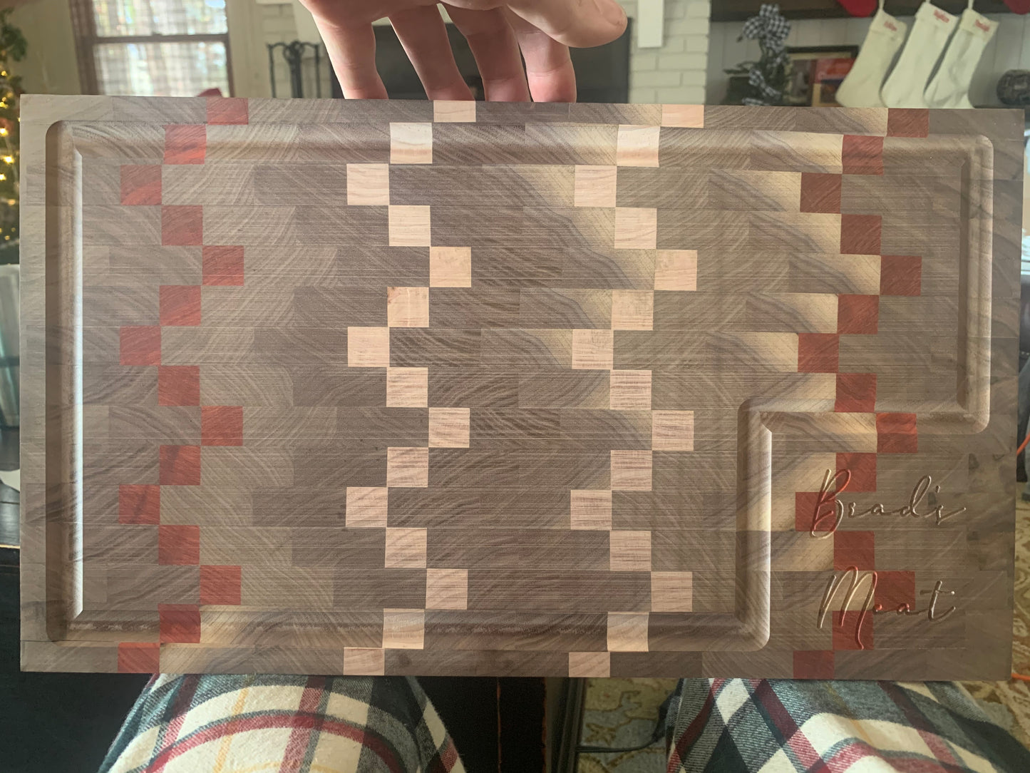 Thin Blue Line edge grain cutting board – Shebuildstoohawaii